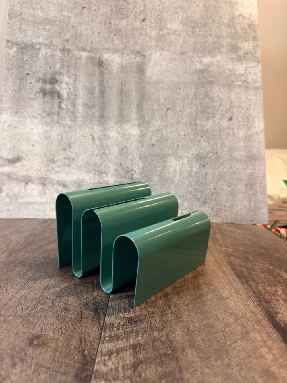Teal Metal Desk File Sorter - Modern Letter Organizer
